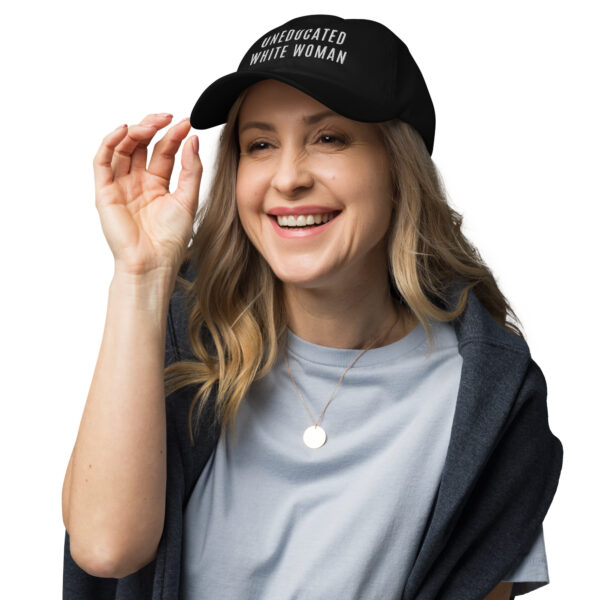 Uneducated White Woman Hat - (In Black) - Image 3